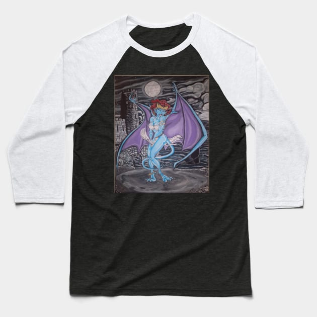 Demona Baseball T-Shirt by Hiawatha Cuffee GtG Creations